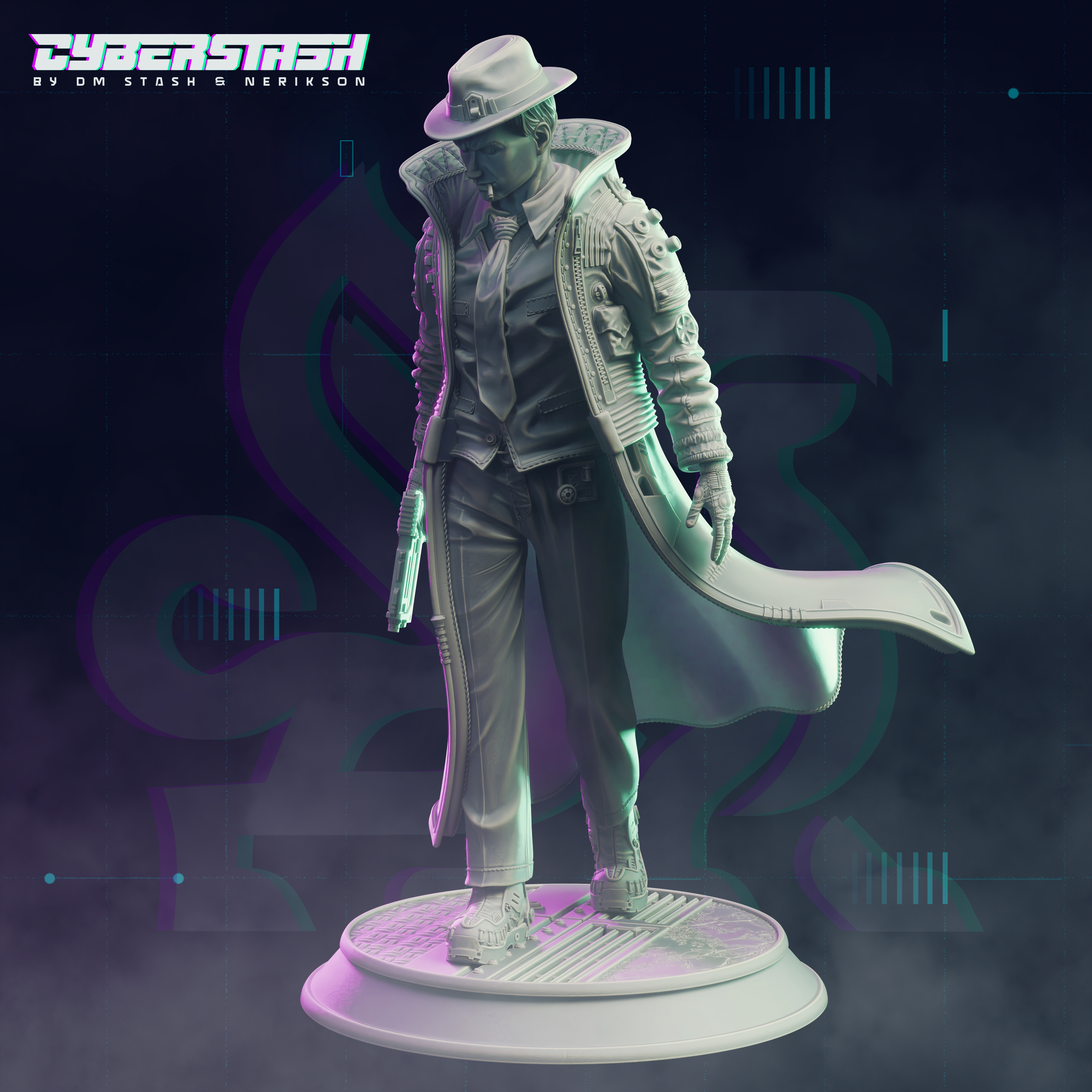 Cyberpunk Neo-Noire Detective - Vincent "Midnight" Falcone